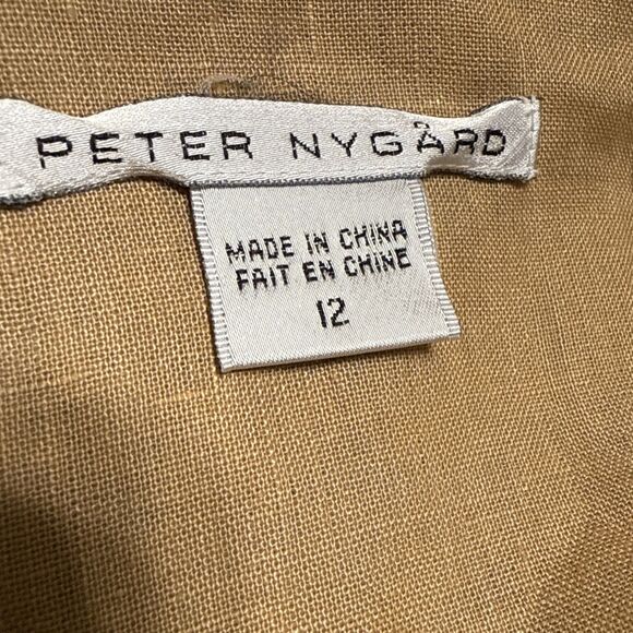 Peter Nygard Linen Shirt Sz 12 Linen Layered Button Down Long Sleeve Lagenlook - Picture 5 of 10
